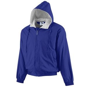 Augusta Sportswear 3280 - Campera de tafetán con capucha/forro polar Púrpura