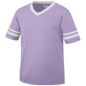 Augusta Sportswear 360 - Remera jersey con mangas con rayas Light Lavender/ White