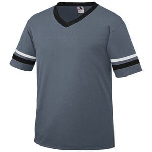 Augusta Sportswear 361 - Youth Sleeve Stripe Jersey Graphite/Black/White
