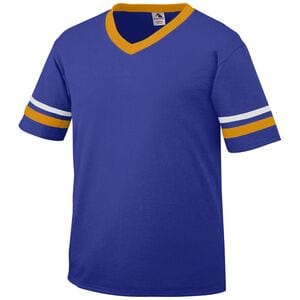 Augusta Sportswear 361 - Youth Sleeve Stripe Jersey Purple/ Gold/ White