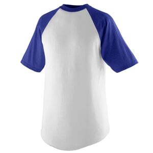 Augusta Sportswear 423 - Remera jersey de béisbol de manga corta White/Purple