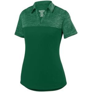 Augusta Sportswear 5413 -  Remera Polo Shalow Tonal para mujeres Verde oscuro