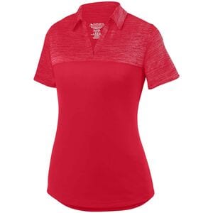 Augusta Sportswear 5413 -  Remera Polo Shalow Tonal para mujeres Rojo