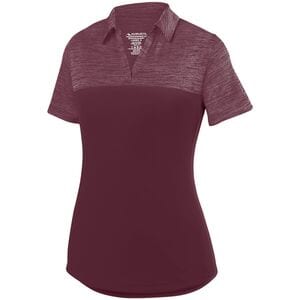 Augusta Sportswear 5413 -  Remera Polo Shalow Tonal para mujeres Granate