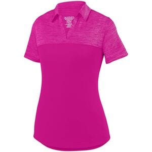 Augusta Sportswear 5413 -  Remera Polo Shalow Tonal para mujeres Power Pink