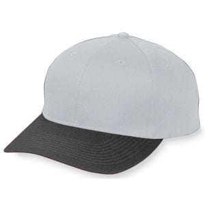 Augusta Sportswear 6206 - Youth Six Panel Cotton Twill Low Profile Cap Silver Grey/Black