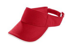 Augusta Sportswear 6223 - Visera atlética de malla de dos colores Red/White