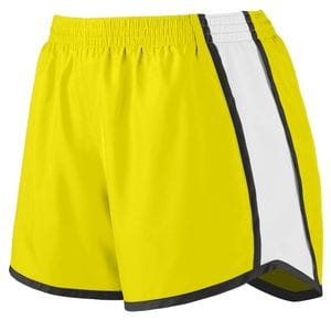 Augusta Sportswear 1266 - Girls Pulse Team Short Power Yellow/White/Black