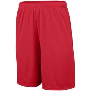 Augusta Sportswear 1428 - Short para entrenar con bolsillos  Rojo