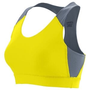 Augusta Sportswear 2417 - Corpiño para todos los deportes de mujer Power Yellow/ Graphite