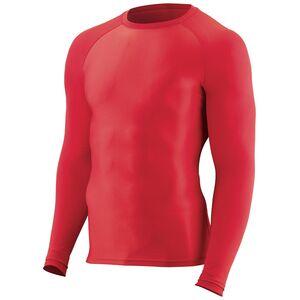 Augusta Sportswear 2604 - Remera de manga larga súper ajustada  Rojo