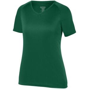 Augusta Sportswear 2793 -  Remera Attain con mangas Raglán con propiedades que absorben la humedad de mujer  Verde oscuro