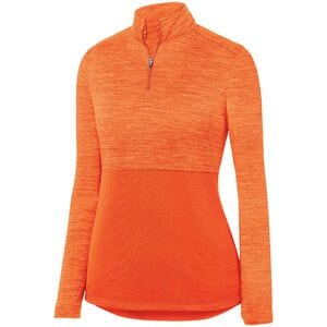 Augusta Sportswear 2909 - Pullover Tonal Heather Sombreado 1/4 de cierre para mujeres Naranja