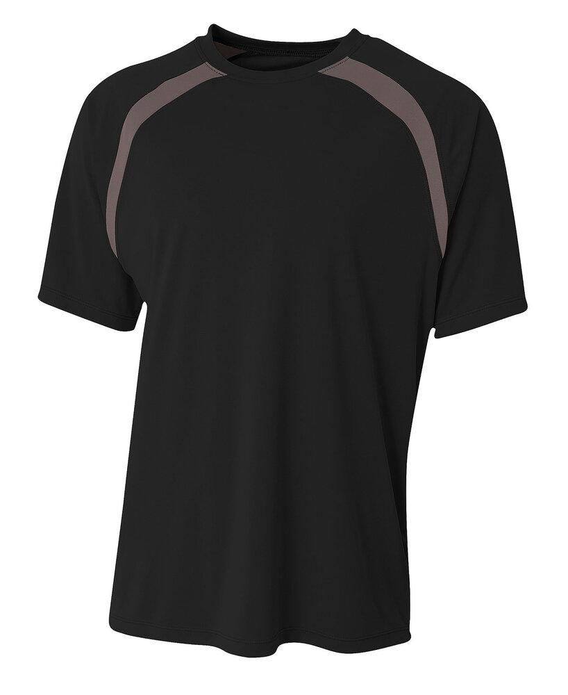 A4 A4N3001 - Adult Spartan Short Sleeve Color Block Crew