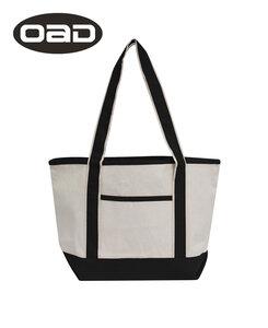 Liberty Bags OAD102 - OAD Promotional Heavyweight Medium Boat Tote Natural/Red 