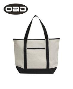 Liberty Bags OAD103 - OAD Promotional Heavyweight Large Boater Tote Natural/Navy