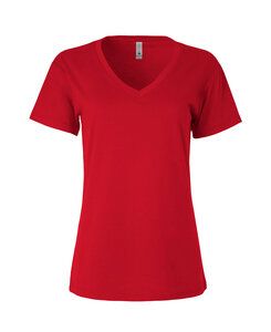 Next Level NL3940 - Remera relajada con cuello en V para mujeres Rojo