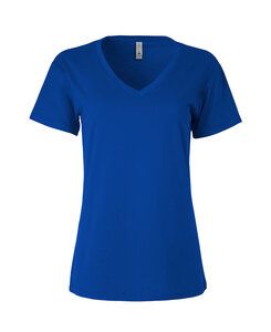 Next Level NL3940 - Remera relajada con cuello en V para mujeres Real Azul