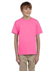 Fruit of the Loom 3931B - Youth 5 oz., 100% Heavy Cotton HD® T-Shirt Rosa fluor