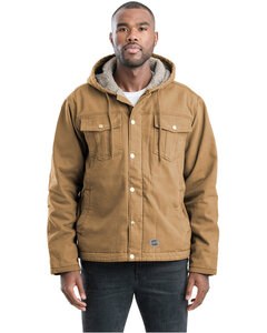 Berne HJ57 - Mens Vintage Washed Sherpa-Lined Hooded Jacket