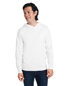 Fruit of the Loom 4930LSH - Men's HD Cotton Jersey Hooded T-Shirt Blanco