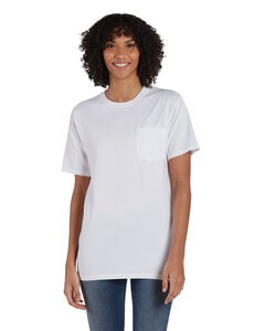 ComfortWash by Hanes GDH150 - Unisex Garment-Dyed T-Shirt with Pocket Blanco