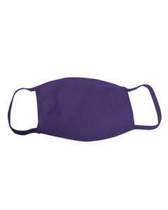 Bayside 1900BY - Adult Cotton Face Mask Made in USA Púrpura