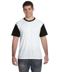 Sublivie S1902 - Men's Blackout Sublimation T-Shirt Blanco / Negro