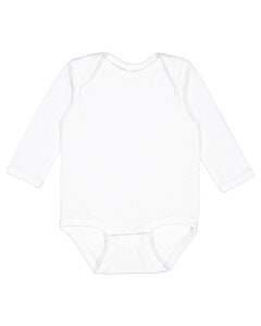 Rabbit Skins 4421RS - Infant Long Sleeve Jersey Bodysuit Blanco