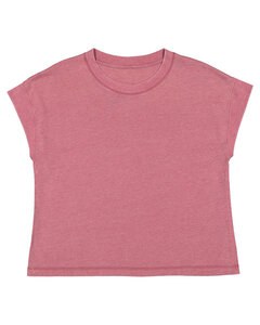 LAT 3502LA - Ladies Relaxed Vintage Wash T-Shirt Washed Rouge