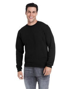 J. America 8870JA - Adult Triblend Crewneck Sweatshirt Black Solid