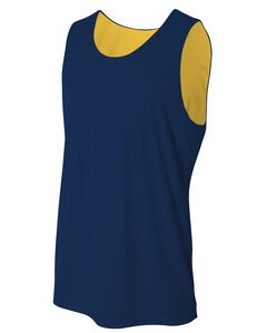 A4 N2375 - Adult Performance Jump Reversible Basketball Jersey Navy/Gold