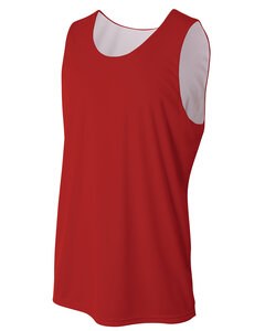 A4 N2375 - Adult Performance Jump Reversible Basketball Jersey Scarlet/White