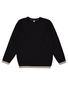 LAT 6789 - Adult Statement Fleece Crew Sweatshirt Black/Titanium