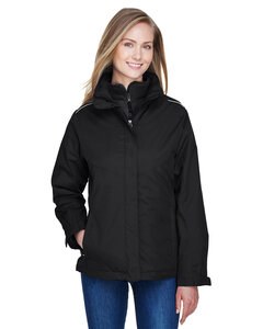 CORE365 78205 - Ladies Region 3-in-1 Jacket with Fleece Liner Negro