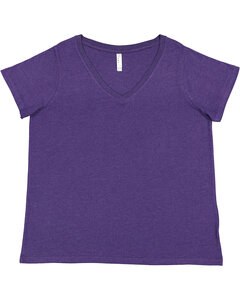 LAT 3817 - Ladies Curvy V-Neck Fine Jersey T-Shirt Vintage Purple