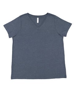 LAT 3817 - Ladies Curvy V-Neck Fine Jersey T-Shirt Vintage Denim