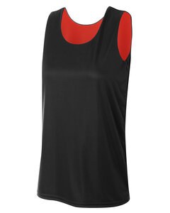 A4 NW2375 - Ladies Performance Jump Reversible Basketball Jersey Negro / Rojo