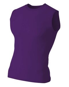 A4 NB2306 - Youth Sleeveless Compression Muscle T-Shirt Púrpura