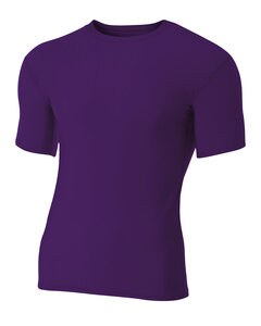 A4 NB3130 - Youth Short Sleeve Compression T-Shirt Púrpura