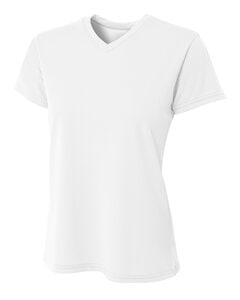 A4 NW3402 - Ladies Sprint Performance V-Neck T-Shirt Blanco