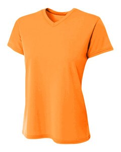 A4 NW3402 - Ladies Sprint Performance V-Neck T-Shirt Seguridad de Orange