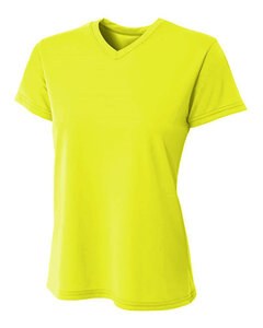 A4 NW3402 - Ladies Sprint Performance V-Neck T-Shirt Safety Yellow
