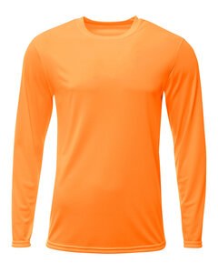 A4 N3425 - Men's Sprint Long Sleeve T-Shirt Seguridad de Orange