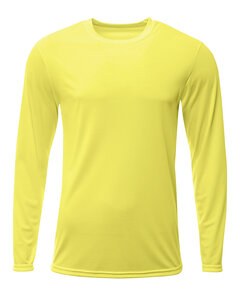 A4 N3425 - Men's Sprint Long Sleeve T-Shirt Safety Yellow