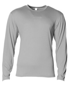 A4 N3029 - Men's Softek Long-Sleeve T-Shirt Plata