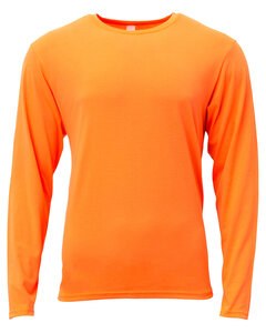 A4 N3029 - Men's Softek Long-Sleeve T-Shirt Seguridad de Orange