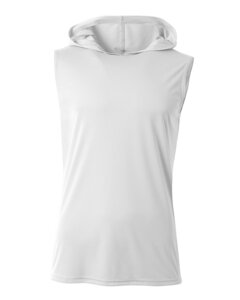 A4 NB3410 - Youth Sleeveless Hooded T-Shirt Blanco