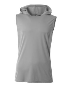 A4 NB3410 - Youth Sleeveless Hooded T-Shirt Plata