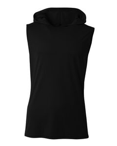 A4 NB3410 - Youth Sleeveless Hooded T-Shirt Negro